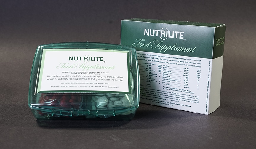 Historical image of Nutrilite Food Supplement tray and box - Double X