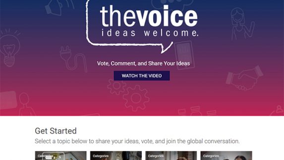 The Voice landing page