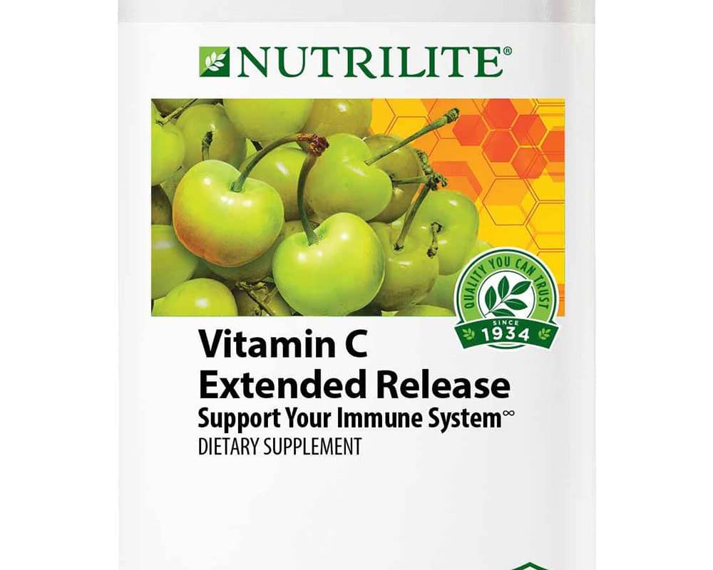 Bottle of Nutrilite Vitamin C Extended Release supplements