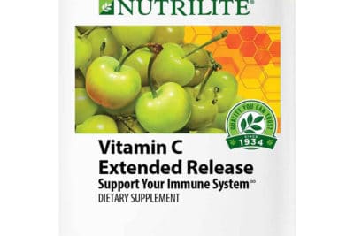 Bottle of Nutrilite Vitamin C Extended Release supplements