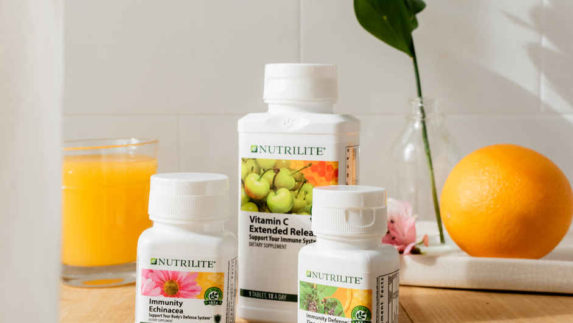 Bottles of Nutrilite supplements