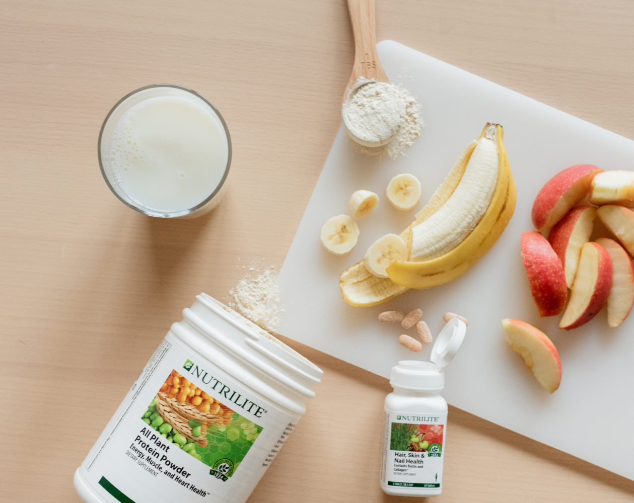 Nutrilite All Plant Protein Powder and Nutrilite Hair, Skin & Nail Health