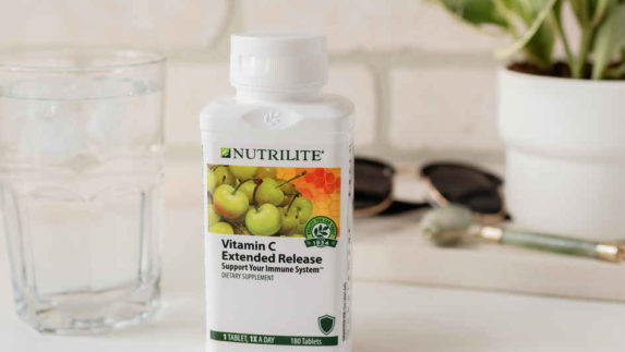 Bottle of Nutrilite Vitamin C Extended Release supplements
