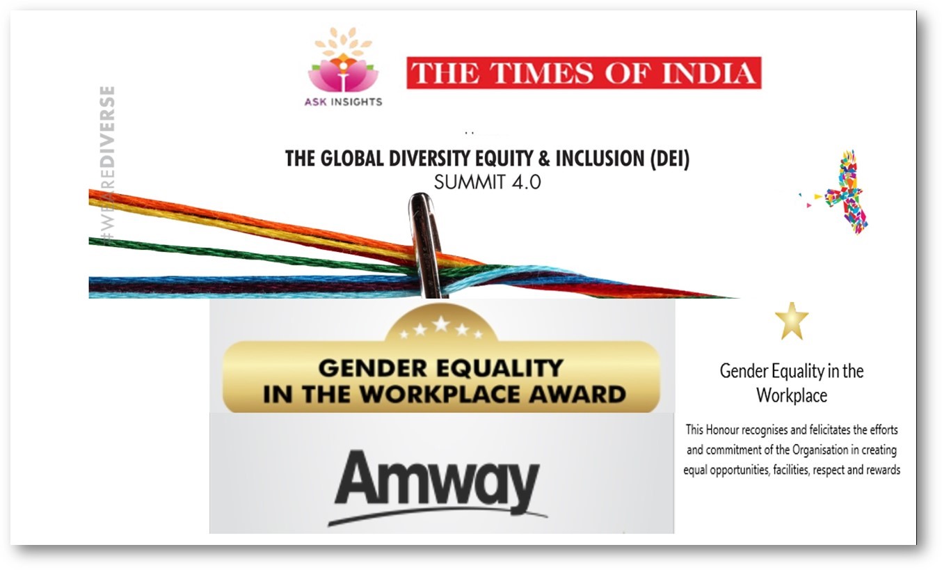The Times of India Gender Equality in the Workplace Award: This Honour recognises and felicitates the efforts and commitment of the Organisation in creating equal opportunities, facilities, respect and rewards