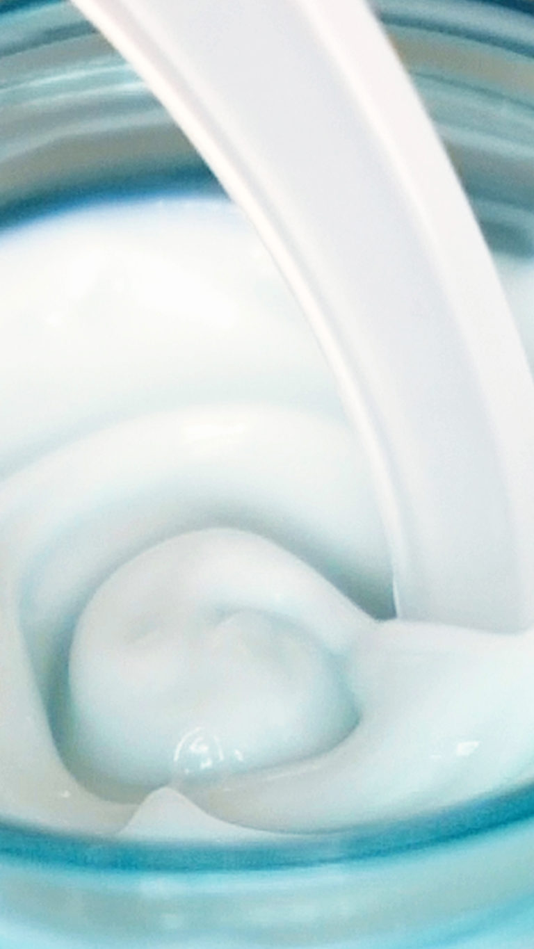 Close up of a bottle of cream