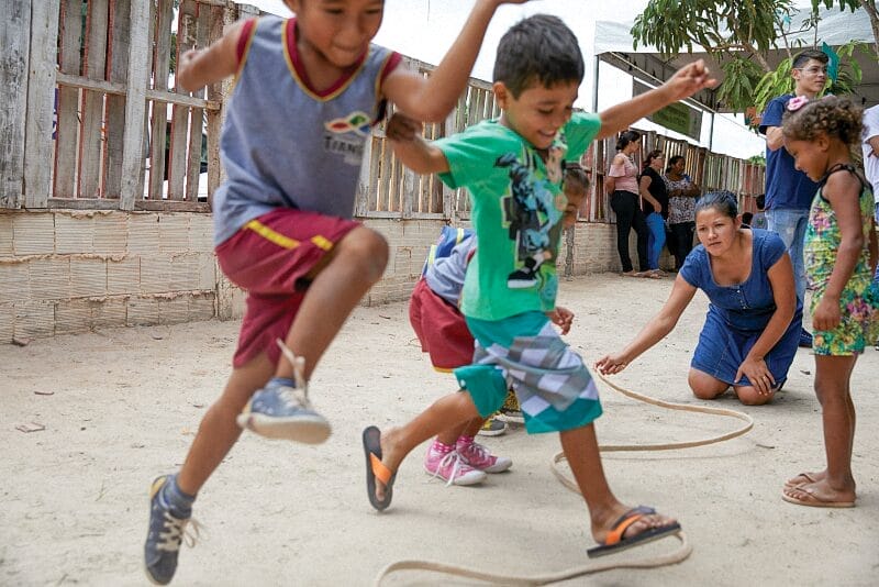 Children playing in the street