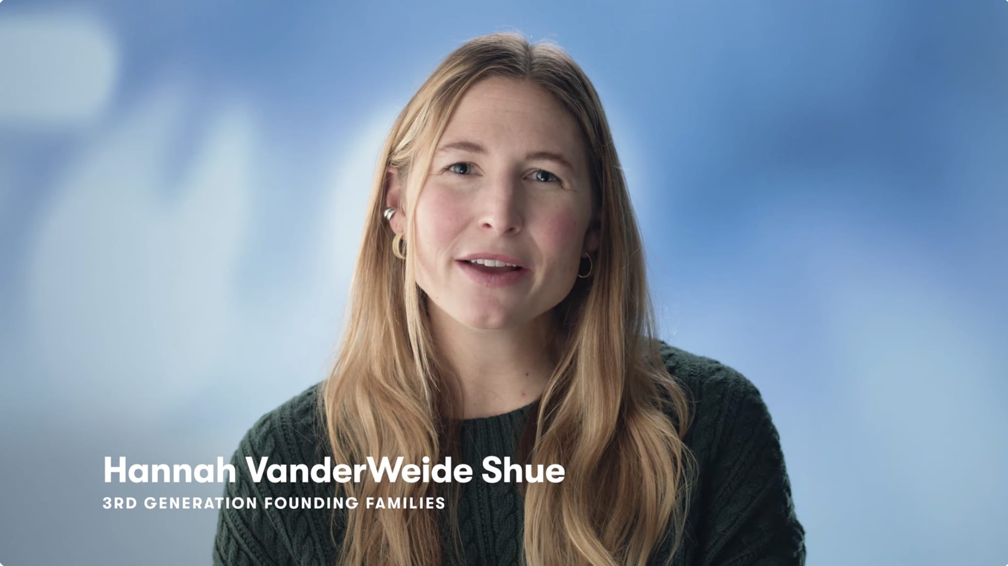 Video thumbnail of Hannah VanderWeide Shue wearing a dark sweater, sitting in front of a blue background. She is discussing Amway and reward.