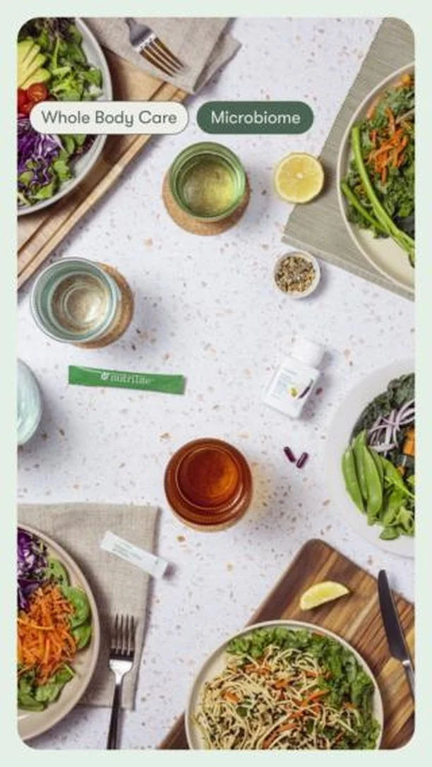 Did you know the food you eat doesn't just nourish you, it also feeds the trillions of tiny bacteria living in your gut? 🌱 They thrive on diverse foods! Here's how to feed your friendly flora.

🚰 H2O helps maintain the fluid balance needed for a healthy gut.
🥬 Fiber-rich veggies act like fertilizer for your good gut bacteria.
😋 Yogurt, kimchi, and sauerkraut are teeming with good bacteria your gut loves.
🍎 Whole foods provide the nutrients your microbiome needs to thrive.

How do you feed your microbiome? Show us with emojis! 👇
#Amway #Nutrilite #MicrobiomeHealth #HealthyEating