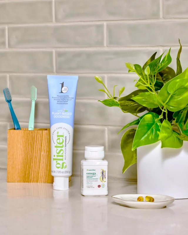 Start your day with confidence ☀️​

This dynamic duo does more than just get you through the morning. With Glister Multi-Action Toothpaste to freshen your breath, remove plaque, and keep your smile sparkling, paired with Nutrilite Omega’s heart health support, you’re supporting yourself from the inside out. ​

​What’s your morning must-have? 👇
#AmwayLife #Glister #Nutrilite