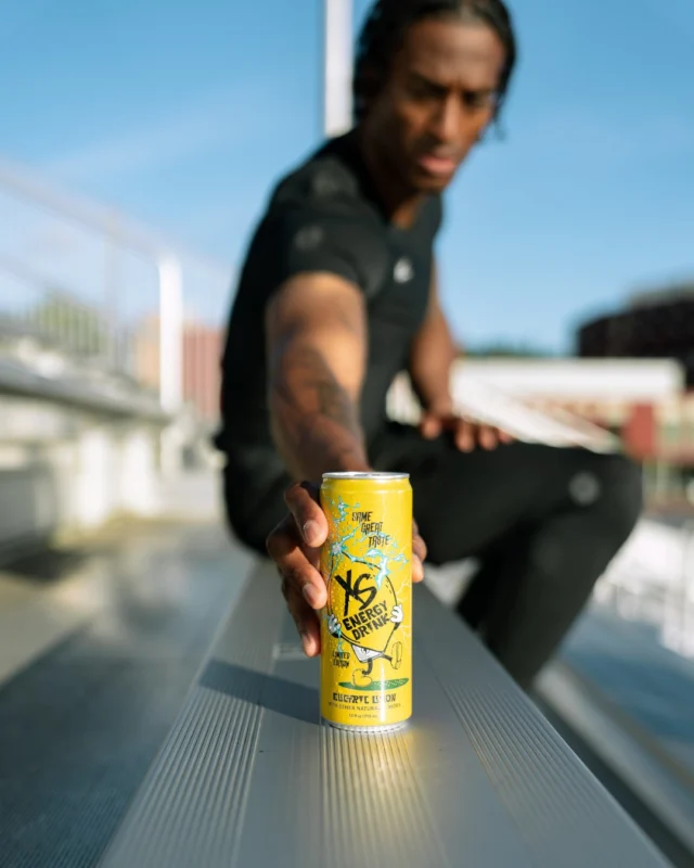 Zero sugar. 20 cals. 114mg of pure ⚡️. Limited Edition Electric Lemon is back – Get it while you can. #LemonGang
