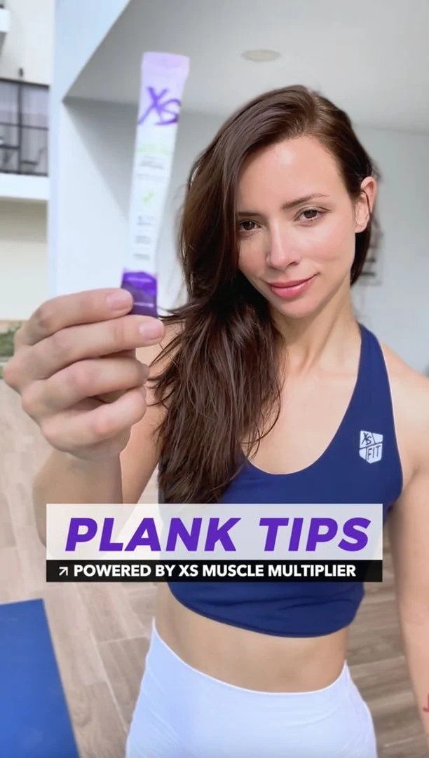 Perfect your plank 💥 Take notes from XS Ambassador @adelfs — powered up with XS Muscle Multiplier 💪
