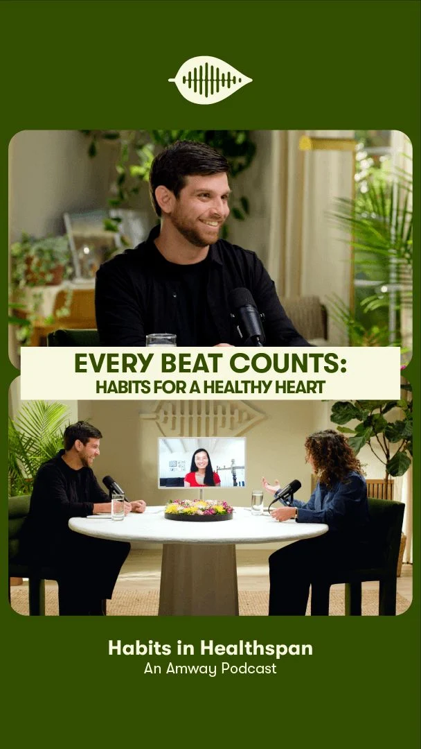 Think “H” for a happy heart❤️

HDL, or high density lipoprotein, is good cholesterol from good fats that help clean bad cholesterol out of your vessels! 🙌

In this episode of Habits in Healthspan, explore more healthy heart tips with Gigi Kwok-Hinsley, Ph, RD from Amway R&D, and learn how everyday habits like nutrition, sleep, exercise, and stress management all play a role in supporting cardiovascular health. Take one simple step today and don’t miss a beat in your future health and wellness 🎉

Click the link in our stories for the full episode – and comment with ❤️ if you learned something new 🎙️✨
#HabitsInHealthspan #Amway #AmwayLife