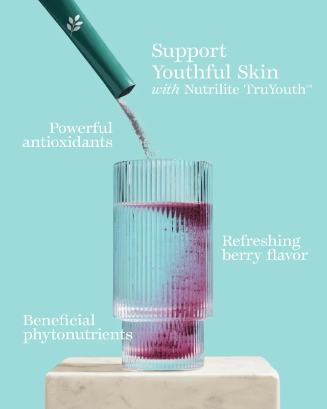 Stir up your skincare routine ✨💧

Nutrilite TruYouth is a delicious drink mix formulated with powerful botanicals to help protect against signs of aging from the inside out 🙌*

#Amway #AmwayLife #Nutrilite