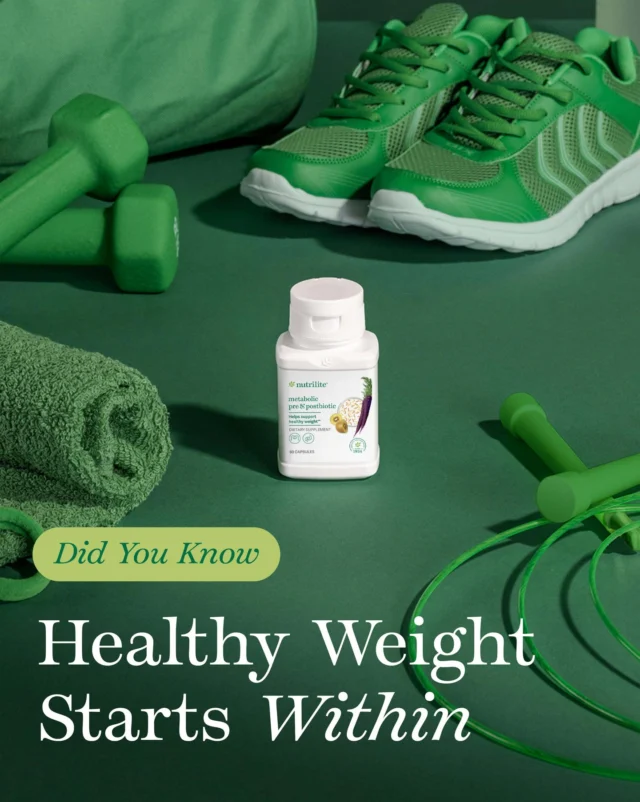 Nutrilite Metabolic Pre & Postbiotic is made to support a healthy weight* from within ✨

Our carefully selected combination of ingredients supports your gut microbiome function with:
✨ Heat-treated postbiotic
✨ Nutrilite-grown purple carrot
✨ Gold kiwifruit powder�
✨ Vitamin B2 & Vitamin B5 ��

Support a healthy waistline* with the power of a postbiotic and B vitamins!
#Amway #AmwayLife #Nutrilite