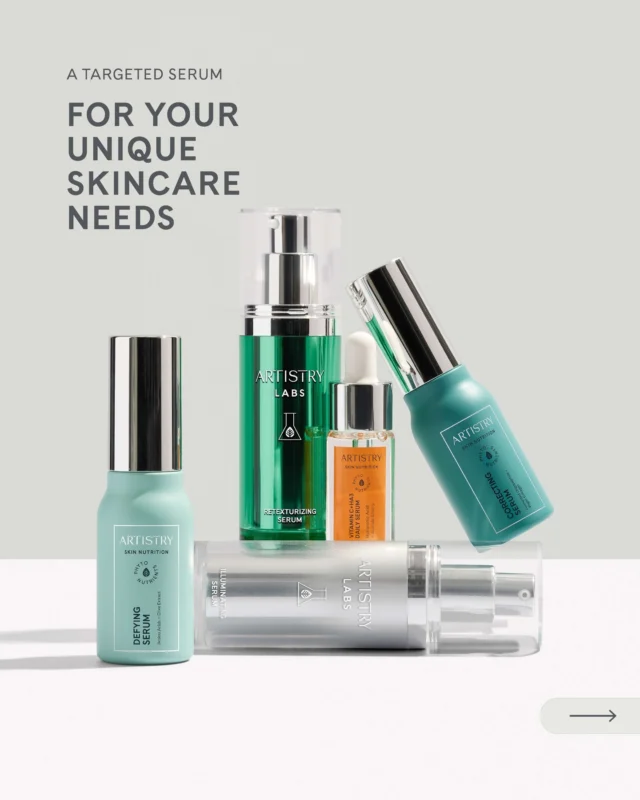 Looking to meet your skin’s unique needs? There’s a serum for that 🙌

Whether you’re looking to layer your skincare or wondering where to start, we’re stepping in to give you the complete guide for every #ArtistrySerum

🧡💙💙🤍💚

Have any serums questions? Let us know! 👇
#Amway #Artistry #ArtistrySkinNutrition #ArtistryLabs

*Each person's skin is unique. Always test layering on a small patch before applying to the whole face.