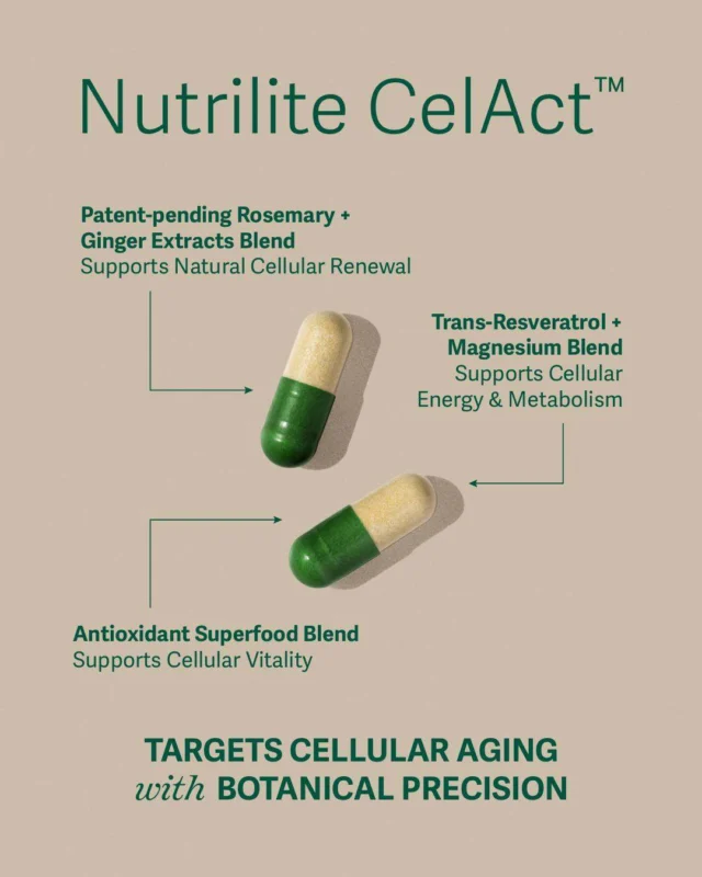The power of plants, engineered with precision 🌿 Nutrilite CelAct brings together three targeted botanical blends designed to support cellular health 🙌

Science, rooted in nature 🔬 
#Nutrilite #Amway #AmwayLife #CellularHealth