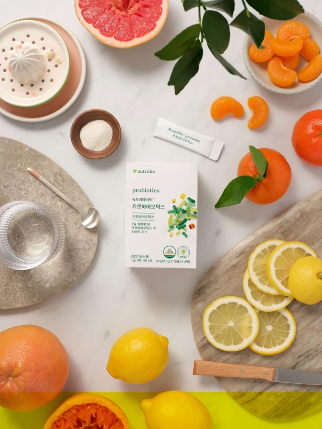 Introducing a smarter way to support your gut microbiome ✨

NEW Nutrilite Probiotic combines an exclusive blend of five strains of beneficial bacteria with a combination of prebiotic botanicals that help them thrive, all in one convenient stick pack for at home or on the go 🍋🍊

Add to your daily routine - your gut will thank you!

Now available in Korea 🇰🇷
#Nutrilite #NewProduct #GutHealth #Probiotics #Amway #AmwayLife